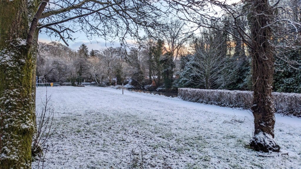 Lovers Retreat covered in snow