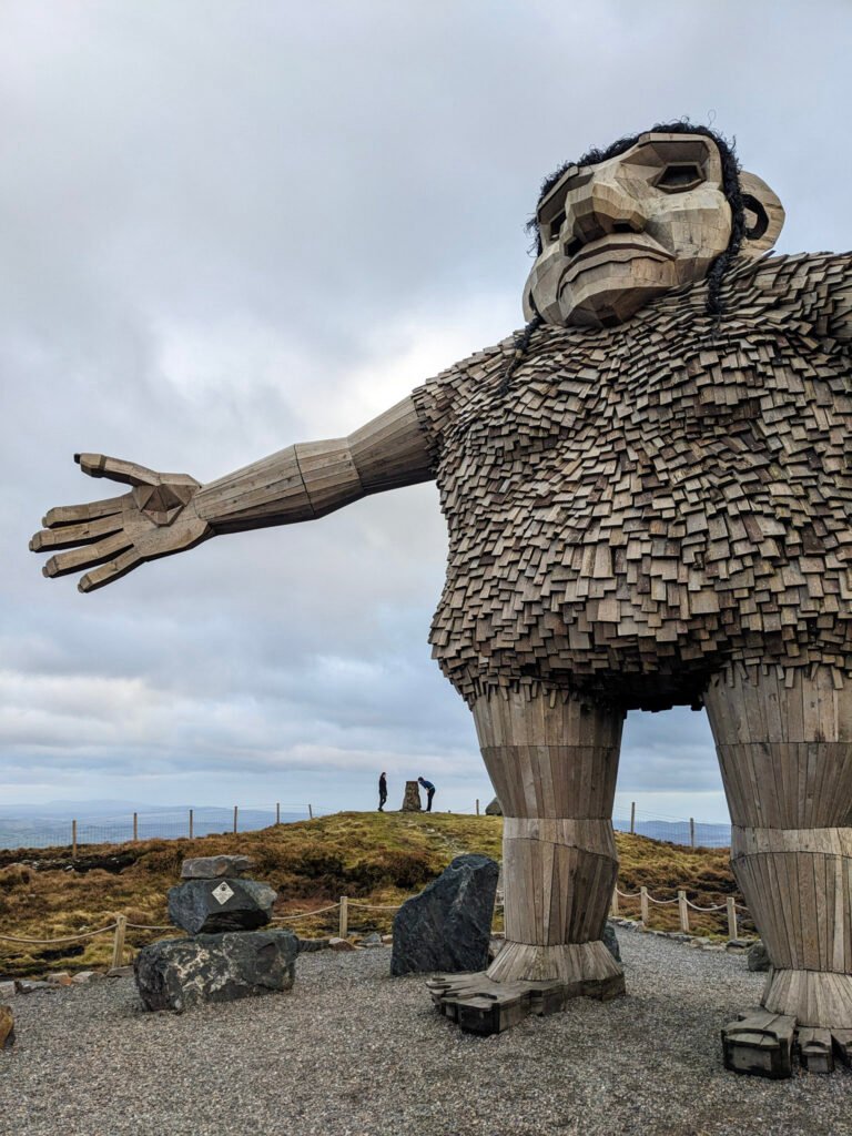 Giant on top of Mullaghcarn in Gortin Glens Omagh