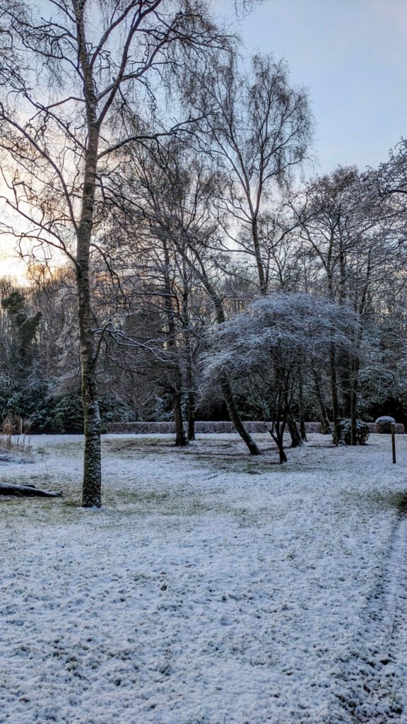 Lovers Retreat Park covered in snow