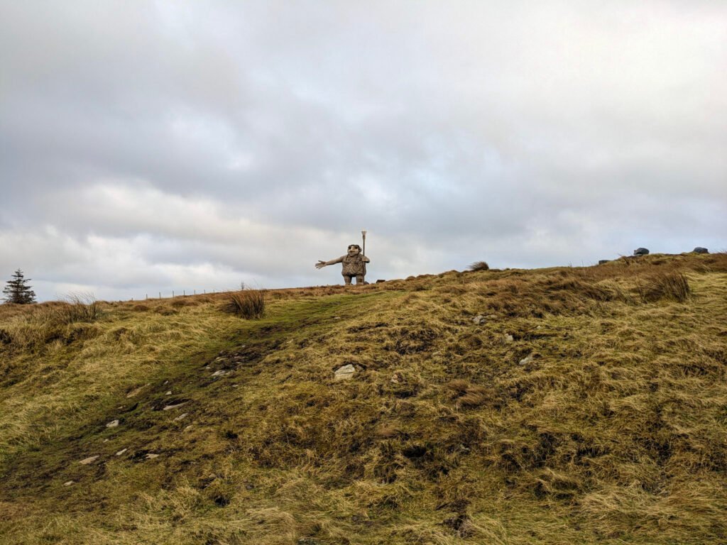 Giant on top of Mullaghcarn in Gortin Glens Omagh