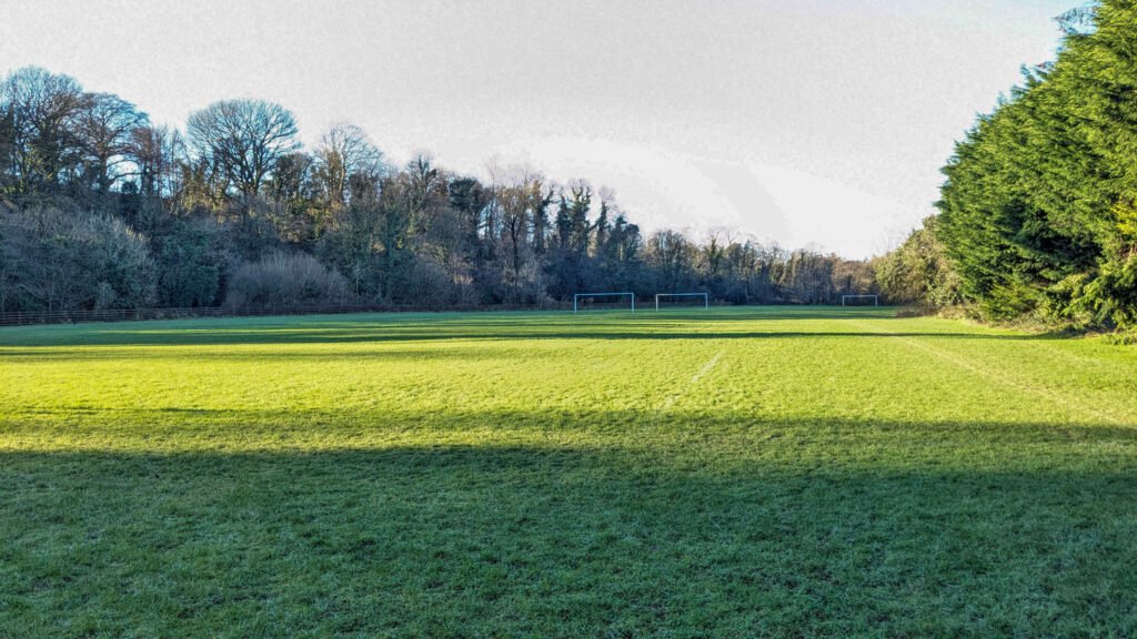 Football pitch at Donnelly's Holm beside Lovers Retreat in Omagh